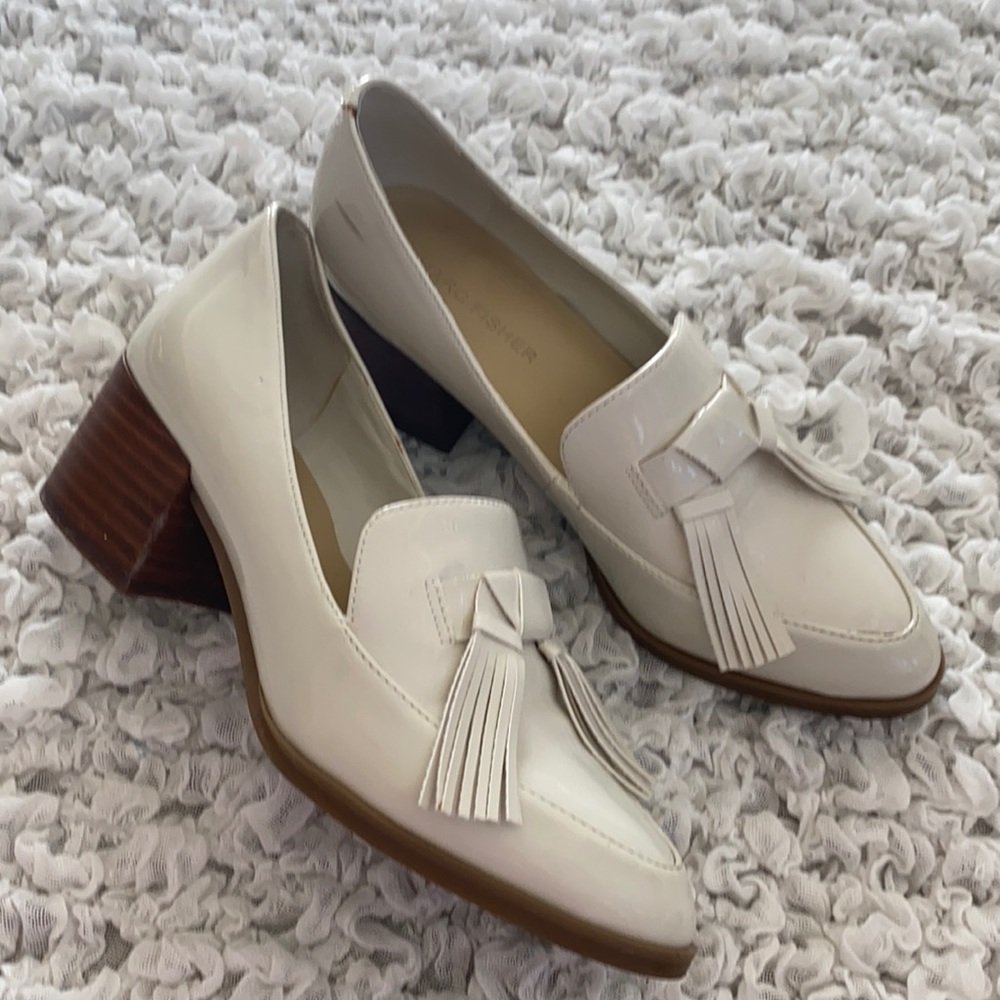 Marc Fischer White Loafers